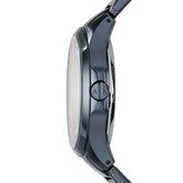 Armani Exchange Men’s Quartz Blue Stainless Steel Grey Skeleton Dial 46mm Watch AX2401